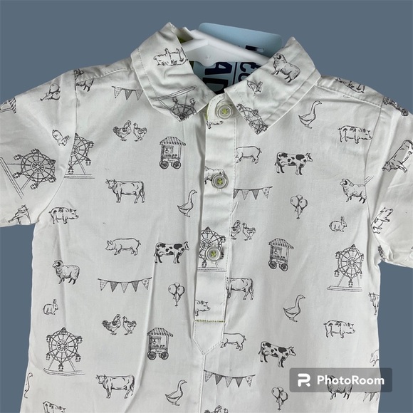 Little Lad Baby Boy County Fair Animal Print One Piece Romper 18 Months Infant - Picture 4 of 5